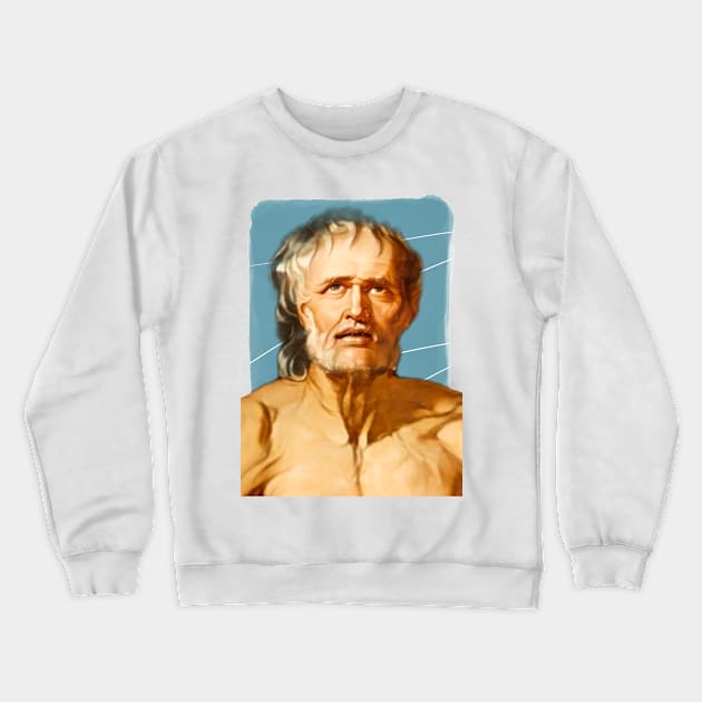 Greek Philosopher Seneca illustration Crewneck Sweatshirt by Litstoy 